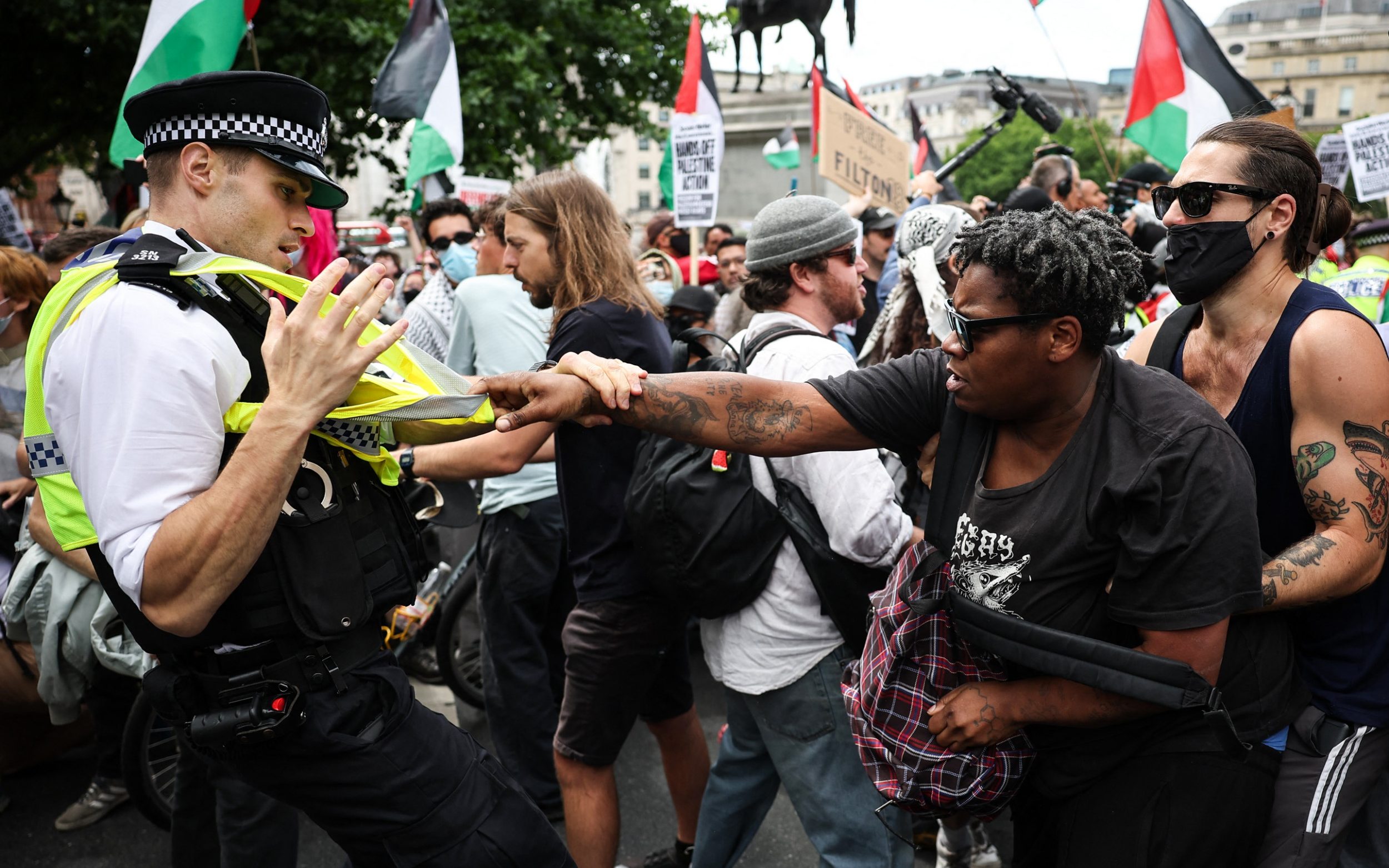 Pro-Palestine marches have been held in London - HENRY NICHOLLS/AFP