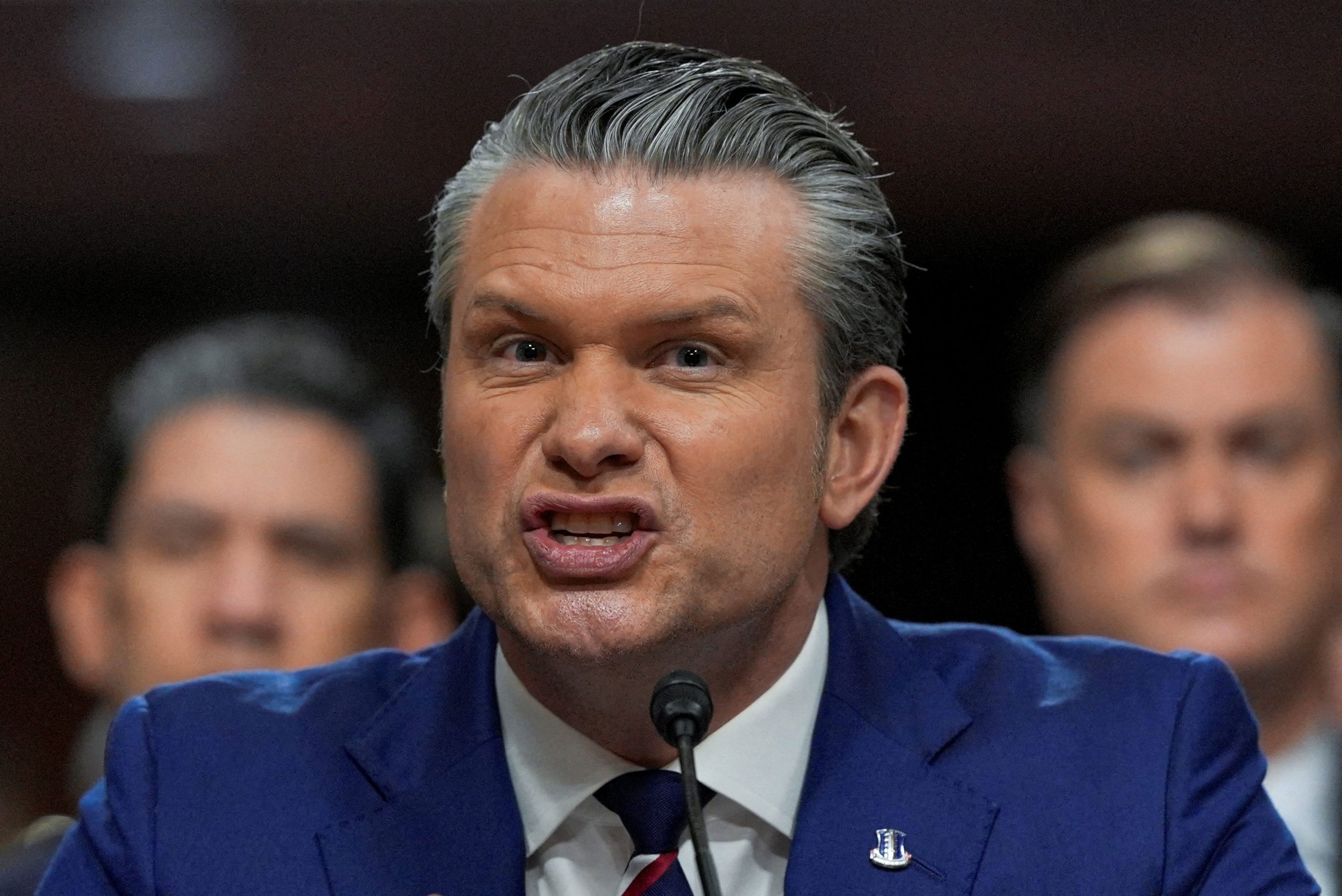 Pete Hegseth has criticised the press and Democrats for their characterisation of the Iran war (Reuters)