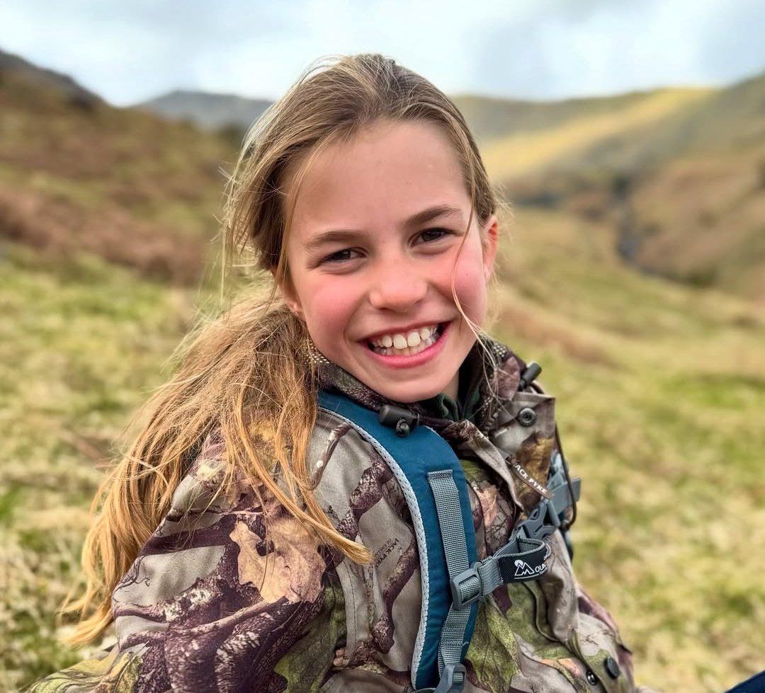 Princess Charlotte pictured on her 10th birthday looking windswept - Instagram