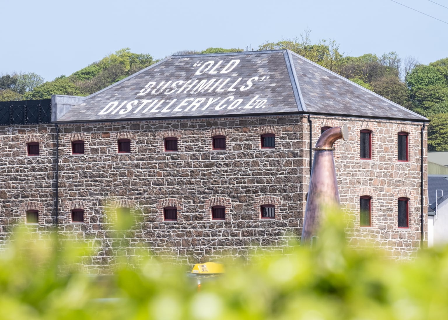 The Old Bushmills Distillery in Co Antrim, which is expected to be the biggest Irish whiskey beneficiary of Trump's decision to remove tariffs from UK producers.