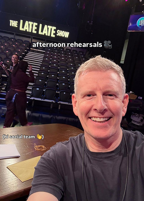 Patrick Kielty. Pic: Late Late Show/Instagram