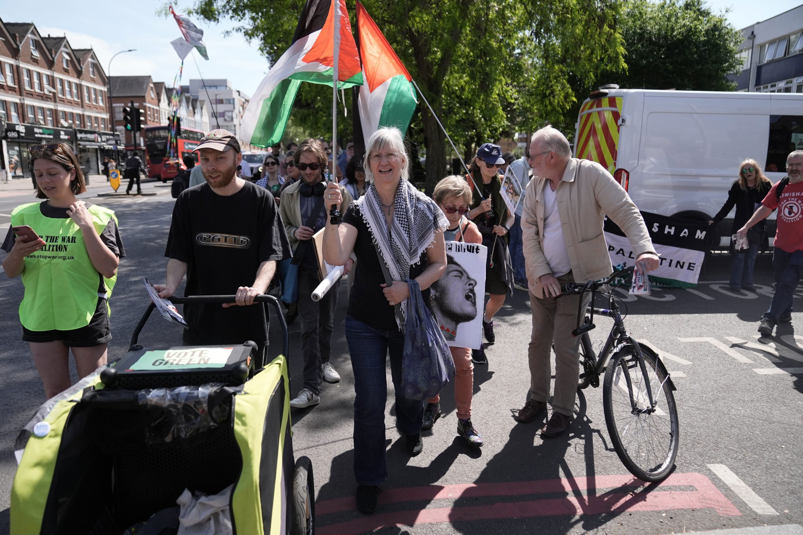 A Palestine Solidarity Campaign protest in south-east London (Stefan Rousseau/PA) (PA Wire)