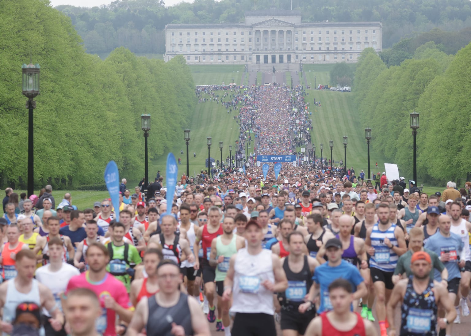 Runners take Part in The Belfast Marathon from Stormont on Sunday. PICTURE: COLM LENAGHAN