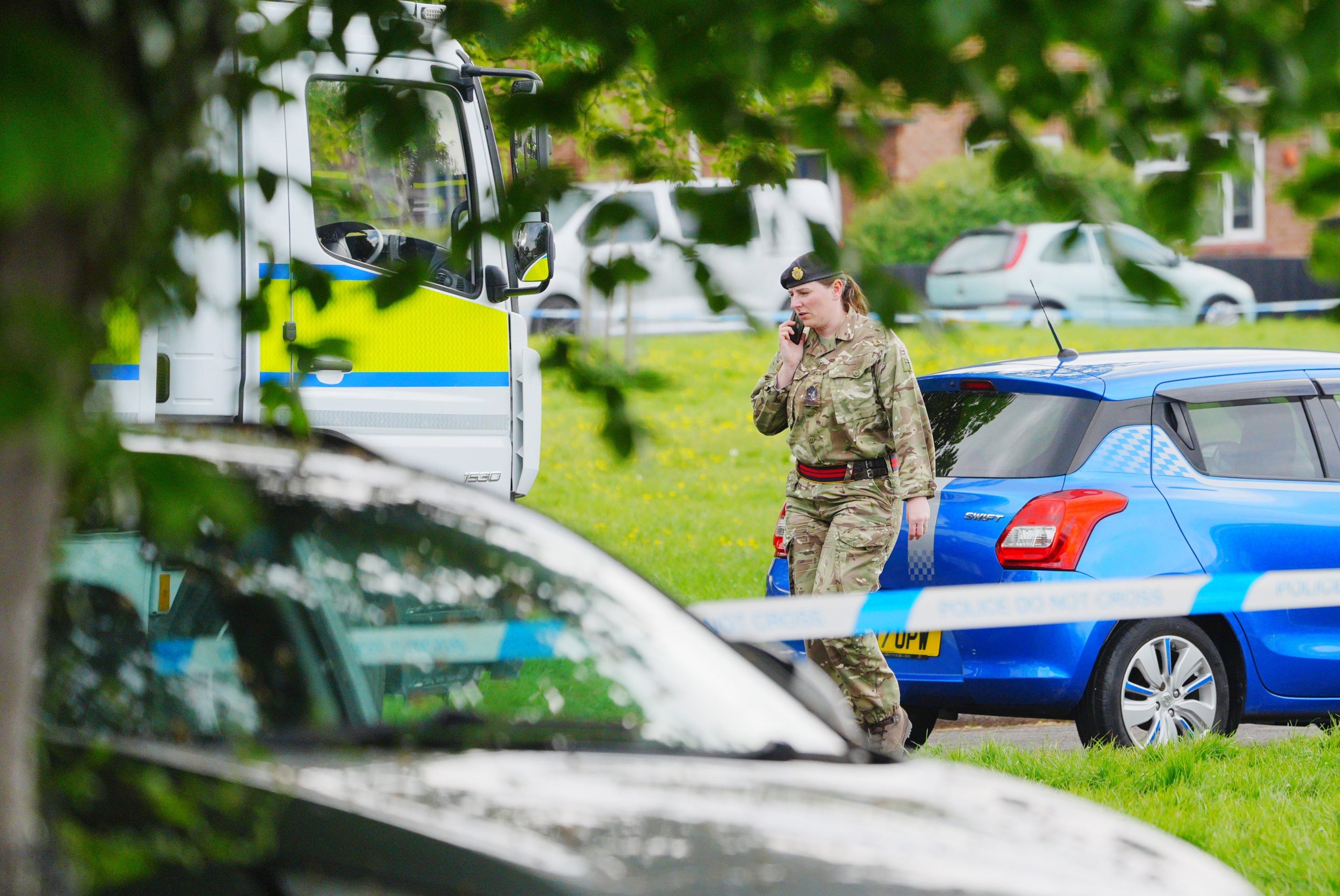 A member of the bomb disposal unit at the scene (Ben Birchall/PA) (PA Wire)