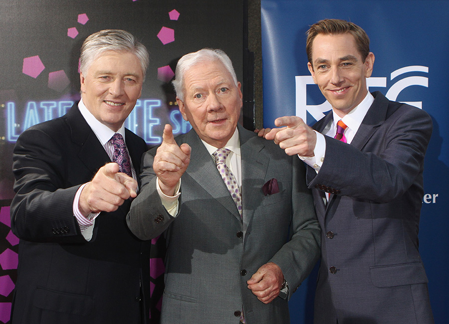 Pat Kenny, Gay Byrne and Ryan Tubridy attend the 50th Anniversary Of 'The Late Late Show' in 2012 in Dublin. Pic: FilmMagic