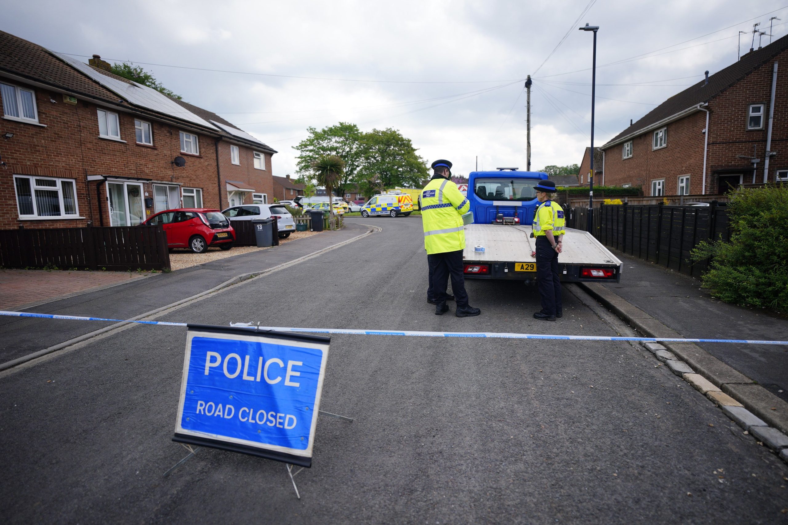 Two adults have died after the explosion at a house in Sterncourt Road (Ben Birchall/PA) (PA Wire)