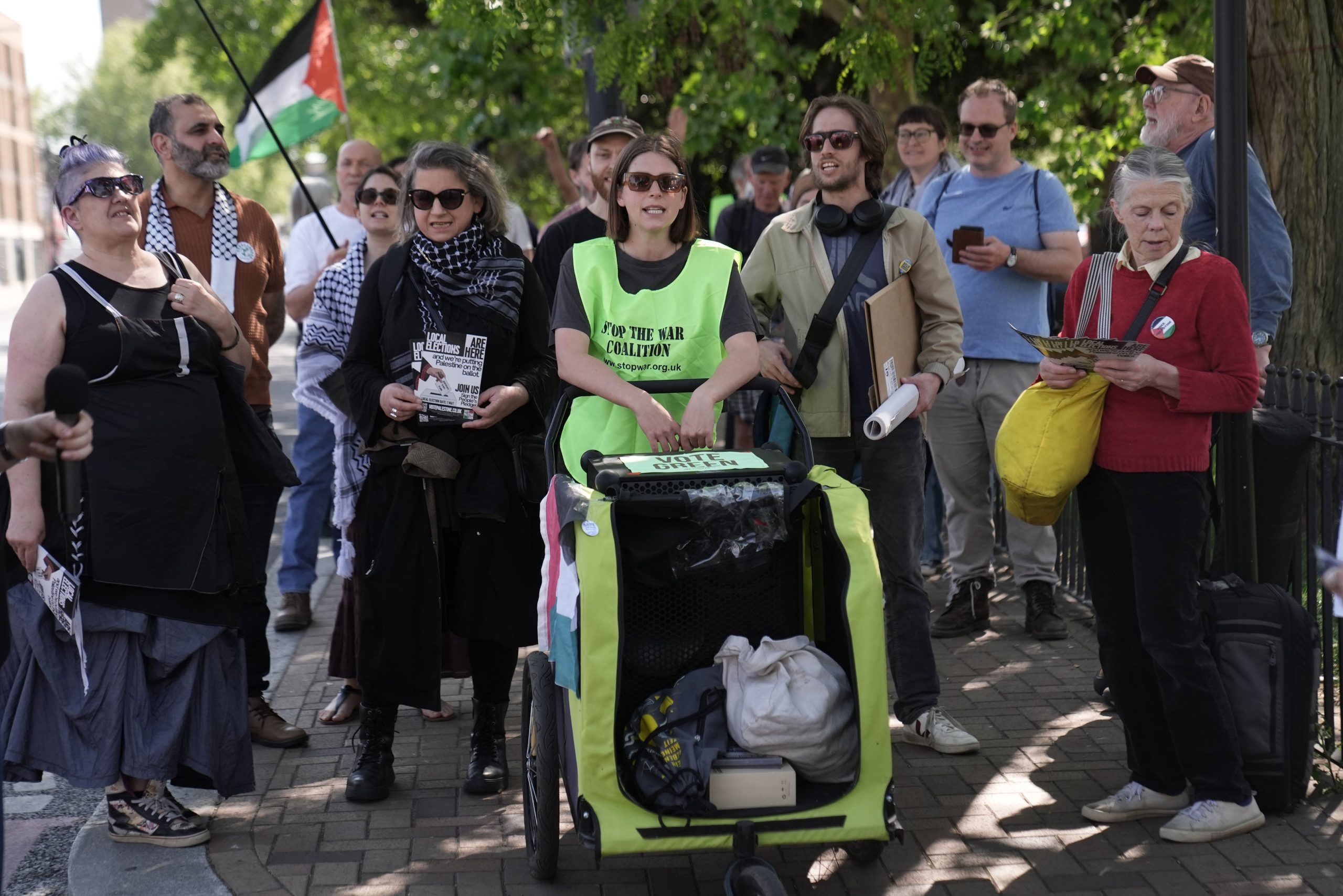 People take part in a Palestine Solidarity Campaign rally in Lewisham, south-east London (Stefan Rousseau/PA) (PA Wire)