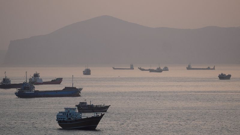 Ships and boats in the Strait of Hormuz, Musandam, Oman, May 1, 2026. REUTERS/Stringer TPX IMAGES OF THE DAY