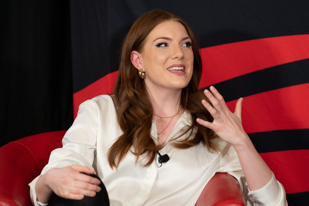 Reporter Rachel Gilmore speaks during a panel discussion on online hate in Ottawa, in December 2022. (Spencer Colby/The Canadian Press)