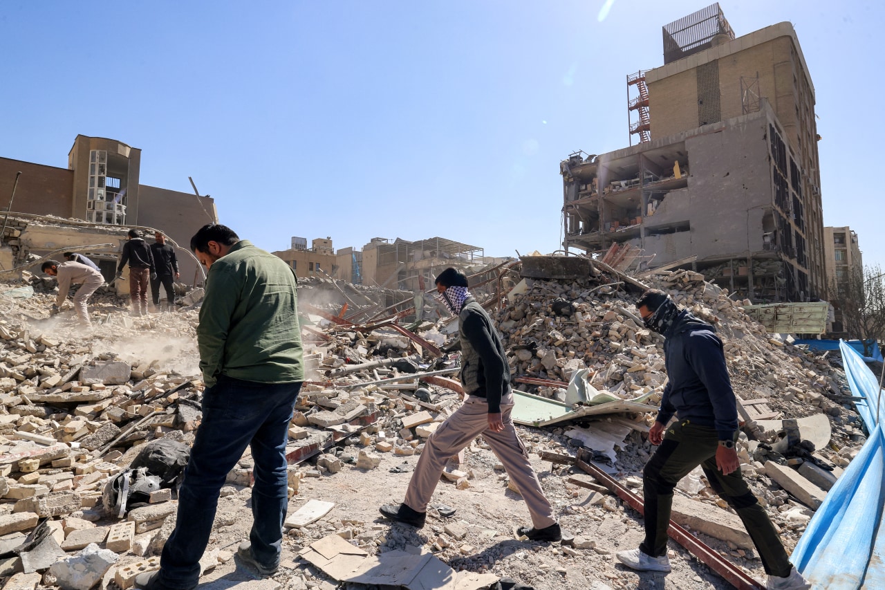 Destruction in Tehran on March 3 during the U.S. and Israeli military campaign.