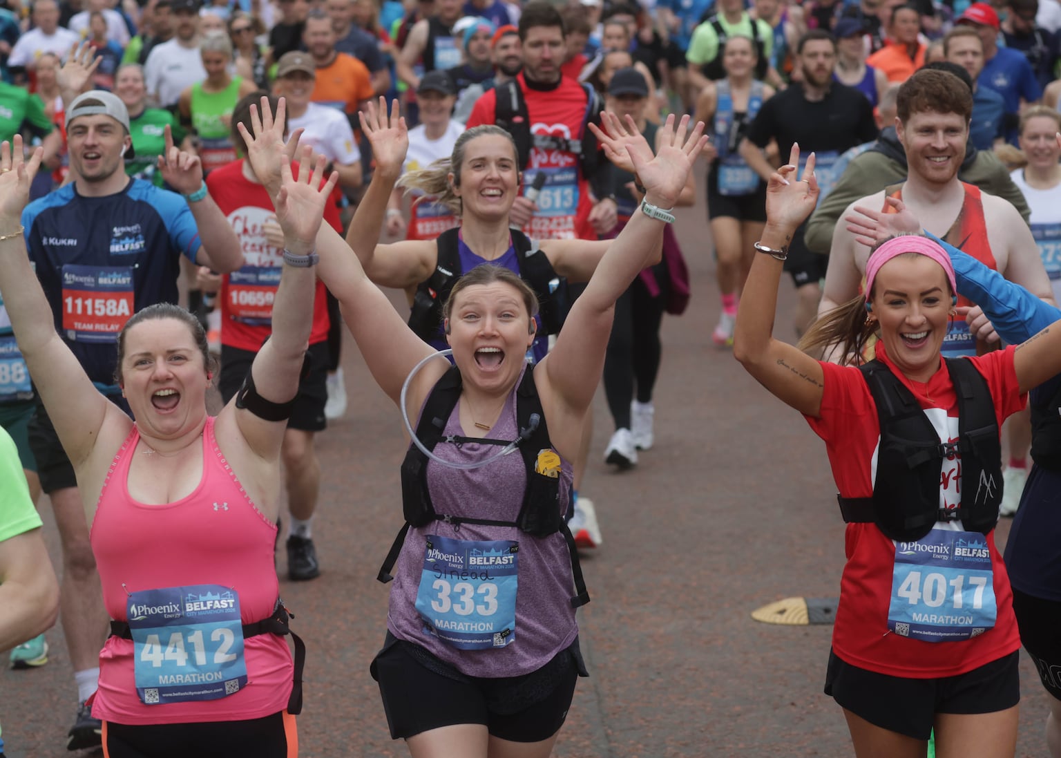 Runners take Part in The Belfast Marathon from Stormont on Sunday. PICTURE: COLM LENAGHAN